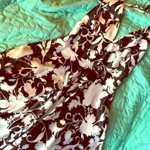 Satin halter midi dress